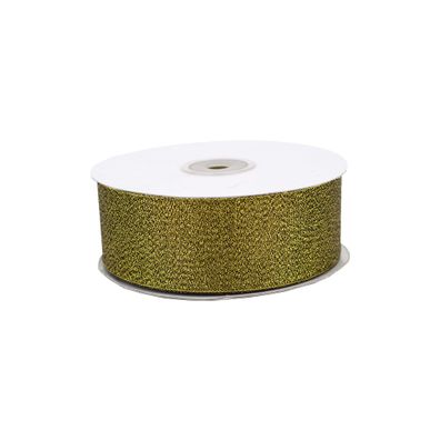 Glitzerband 38mm x 32m Rolle Schwarz / Gold