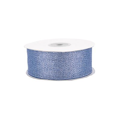 Glitzerband 38mm x 32m Rolle Blau / Silber