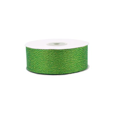 Glitzerband 38mm x 32m Rolle Grün / Gold