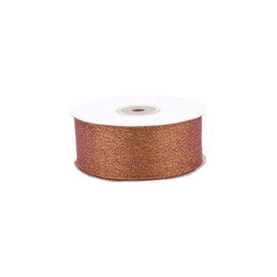 Glitzerband 38mm x 32m Rolle Rot / Gold