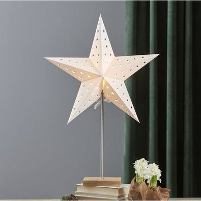 Star Leo Standleuchte, Papier, Beige/Braun, 60 x 43 cm