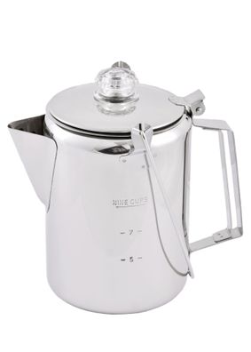 Kaffeekanne aus Edelstahl mit Perkolator, für 9 Tassen