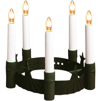Santa Lucia Krone, 5 Kerzen, batteriebetrieben