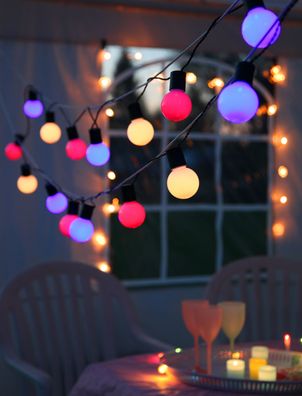 Best Season 476-22 LED-Lichterkette Partyball, 20-teilig, bunt