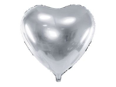 Folienballon Herz 51cm Silber