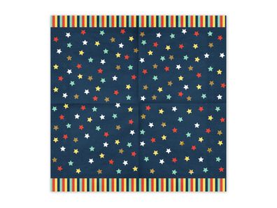 Servietten Papier 33x33cm 3-lagig Sterne Motiv 12 Stück Dunkelblau