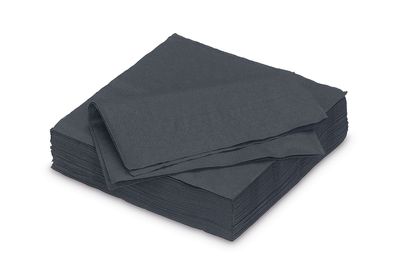 Servietten aus Papier 25x25cm 2-lagig 50 Stück Schwarz