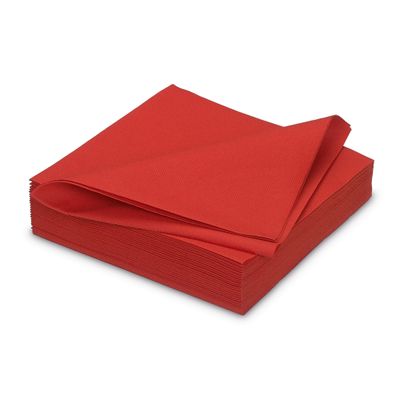 Servietten stoffähnlich 40x40cm 25 Stück Rot