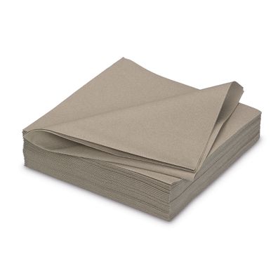 Servietten stoffähnlich 40x40cm 25 Stück Taupe