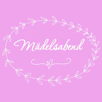 Servietten Papier 33x33cm Mädelsabend 20 Stück Rosa / Weiß