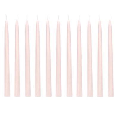 Spitzkerzen 24cm Wachs 10 Stück Beige matt