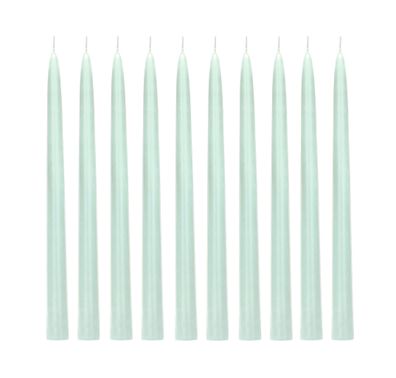 Spitzkerzen 24cm Wachs 10 Stück Mint matt