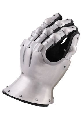Mittelalterliche Stundenglashandschuhe mit Ziernieten, 14. Jh., 1,6 mm Stahl