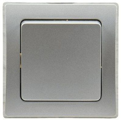 ChiliTec Delphi Taster Klingel-Taster 0-250V max. 10A Silber Grau