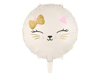 Folienballon Katze 35cm Weiß