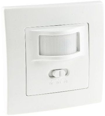 Unterputz PIR-Bewegungsmelder 160° LED geeignet, 2-Draht Technik, weiß