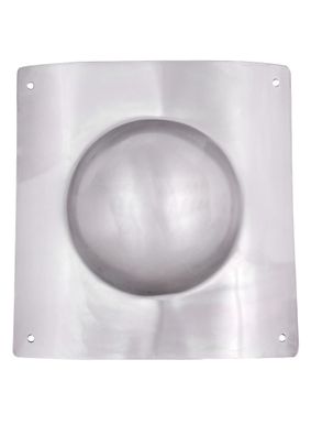 Quadratischer Schildbuckel, Umbo, 1,6 mm Stahl, gewölbt