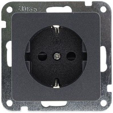 MILOS Steckdose Unterputz, 230V/16A, Anthrazit