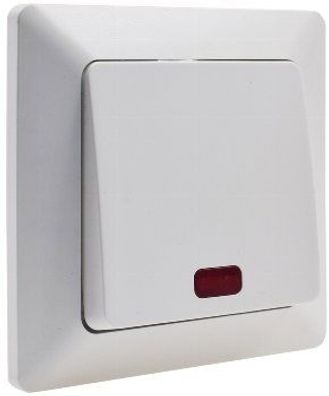 MILOS Kontroll-Schalter mit Lämpchen 250V / 10A, Weiß