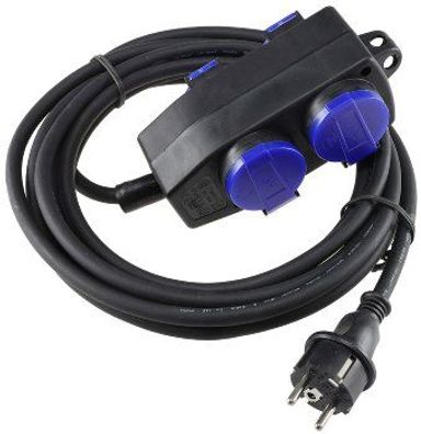 ChiliTec 4-fach Steckdosenblock mit 5m Kabel Schutzkontakt-Steckdosen