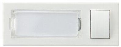 Klingeltaster mit Namensschild, weiß Kunststoff, 91x32x18mm