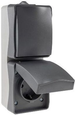 NUQUI Feuchtraum Kombi Schalter&Steckdose IP54, 250V