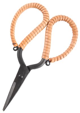 Handgeschmiedete Schere mit Lederwicklung