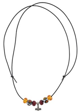Glasperlenkette mit Thors Hammer Anhänger
