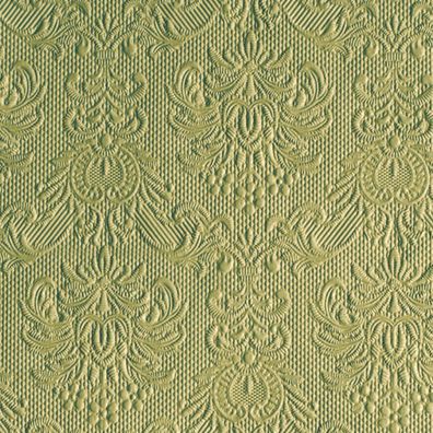 Servietten Papier 33x33cm Elegance geprägt 15 Stück Lindgrün Perlmutt