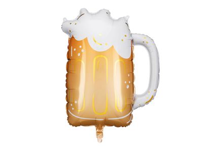 Folienballon Maß Bier 66x54cm Braun / Weiß