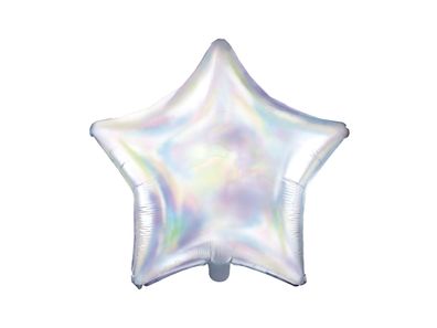 Folienballon Stern 48cm Silber Irisierend