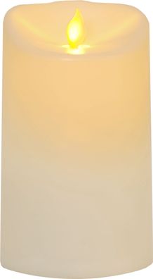 LED Stumpenkerze M-Twinkle, flackernd Timer 15cm, batteriebetrieben