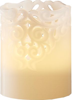 LED-Wachskerze "Clary", Farbe: weiss,