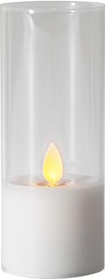 LED Windlicht"M-Twinkle", 12,5x5cm, Glas klar