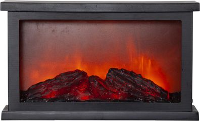 LED-Laterne "Fireplace", Farbe: schwarz