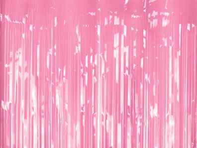 Lametta Vorhang 100x200cm Rosa