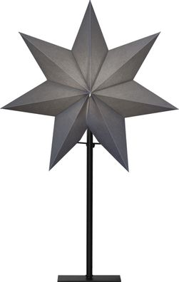 Standstern "Ozen", ohne Lochung, grau, E14, 55 cm