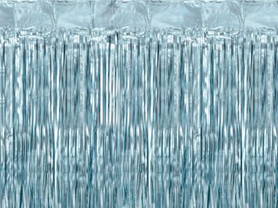 Lametta Vorhang 100x200cm Blau