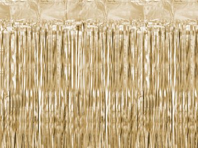 Lametta Vorhang 100x200cm Hellgold