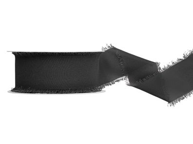 Chiffonband 4cm x 10m Schwarz
