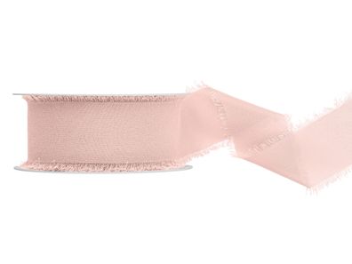 Chiffonband 4cm x 10m Hellrosa
