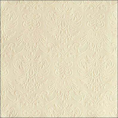 Servietten Papier 33x33cm Elegance geprägt 15 Stück Creme