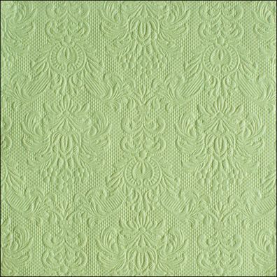 Servietten Papier 33x33cm Elegance geprägt 15 Stück Zartgrün