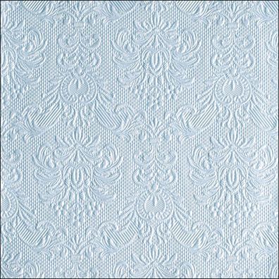 Servietten Papier 33x33cm Elegance geprägt 15 Stück Hellblau
