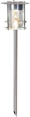 Solarlampe Edelstahl, superhell warmweiß, Dämmerungsschalter
