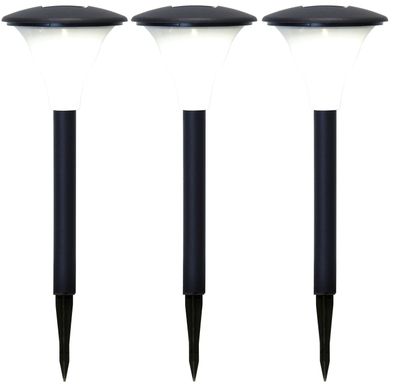 Best Season Solar-Pathlights, 3er Set, LED warmweiß