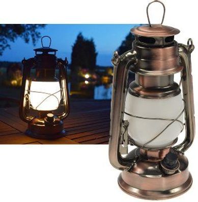 LED Camping Laterne CT-CL Copper ØxH 12x23,5cm, 4x AA warmweiß dimmbar