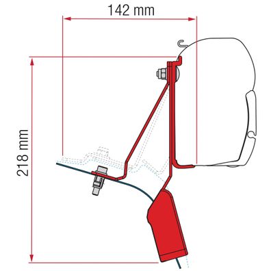 Kit Ford Custom Nugget Lift Roof Markisenadapter F45