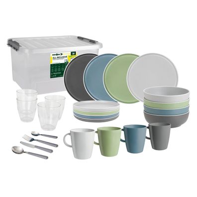 Geschirrset All Inclusive Dolomit 36-teilig