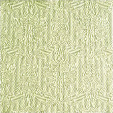 Servietten Papier 33x33cm Elegance geprägt 15 Stück Hellgrün